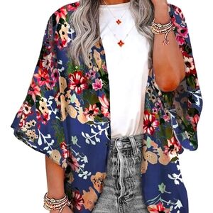 Chiffon Kimono Cardigan, Size XL